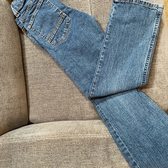 Wrangler Boys 12 Slim Bootcut Blue Jeans VGUC adjustable Waist - Picture 1 of 4